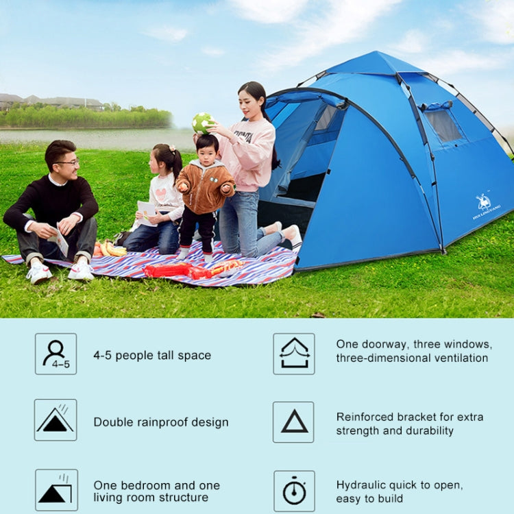 HUILINGYANG Outdoor Automatic Double-layer Rainproof One-bedroom One-bedroom Family Self-driving Camping Tent, Size: (260+110)x220x145cm