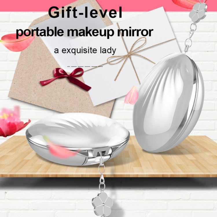 RK26S Sea Shell Design Portable Mini Makeup Mirror Beauty Selfie Light Selfie Clip Flash Fill Light Power Bank(Beige)