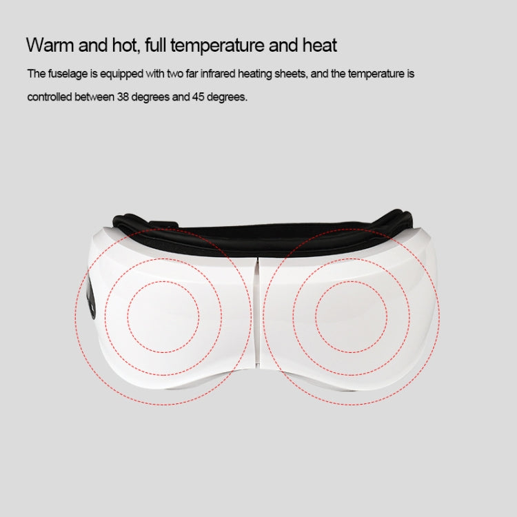 Multi-functional Smart Hot Compress Massage Eye Massager (White)