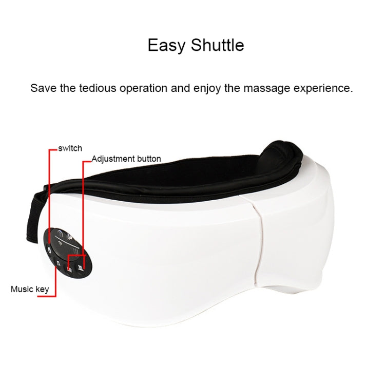 Multi-functional Smart Hot Compress Massage Eye Massager (White)