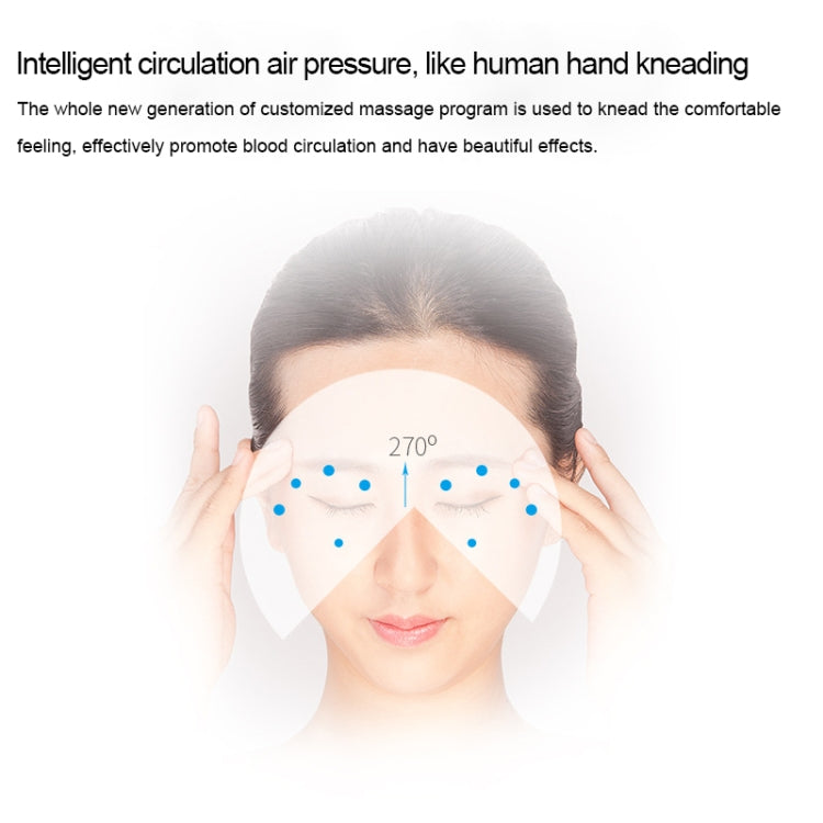 Multi-functional Smart Hot Compress Massage Eye Massager (White)
