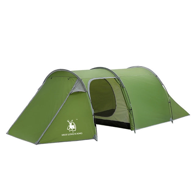 HUILINGYANG Outdoor Camping Double-layer One-bedroom One-bedroom Tunnel Shape Rainproof Camping Tent, Size: 425x200x130cm