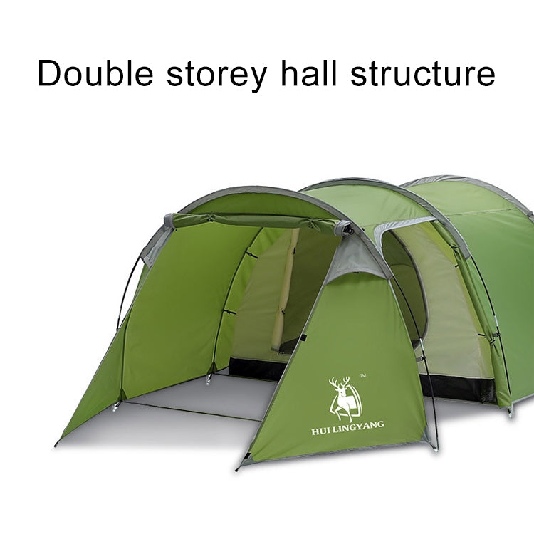HUILINGYANG Outdoor Camping Double-layer One-bedroom One-bedroom Tunnel Shape Rainproof Camping Tent, Size: 425x200x130cm