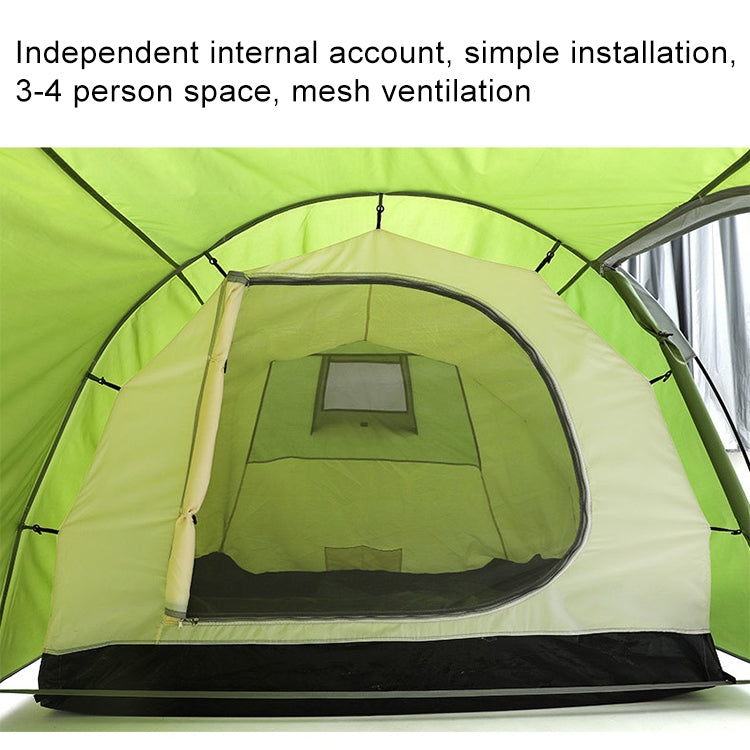 HUILINGYANG Outdoor Camping Double-layer One-bedroom One-bedroom Tunnel Shape Rainproof Camping Tent, Size: 425x200x130cm