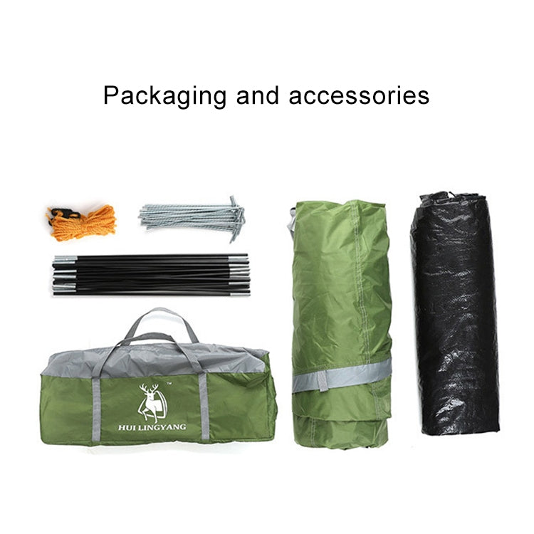 HUILINGYANG Outdoor Camping Double-layer One-bedroom One-bedroom Tunnel Shape Rainproof Camping Tent, Size: 425x200x130cm
