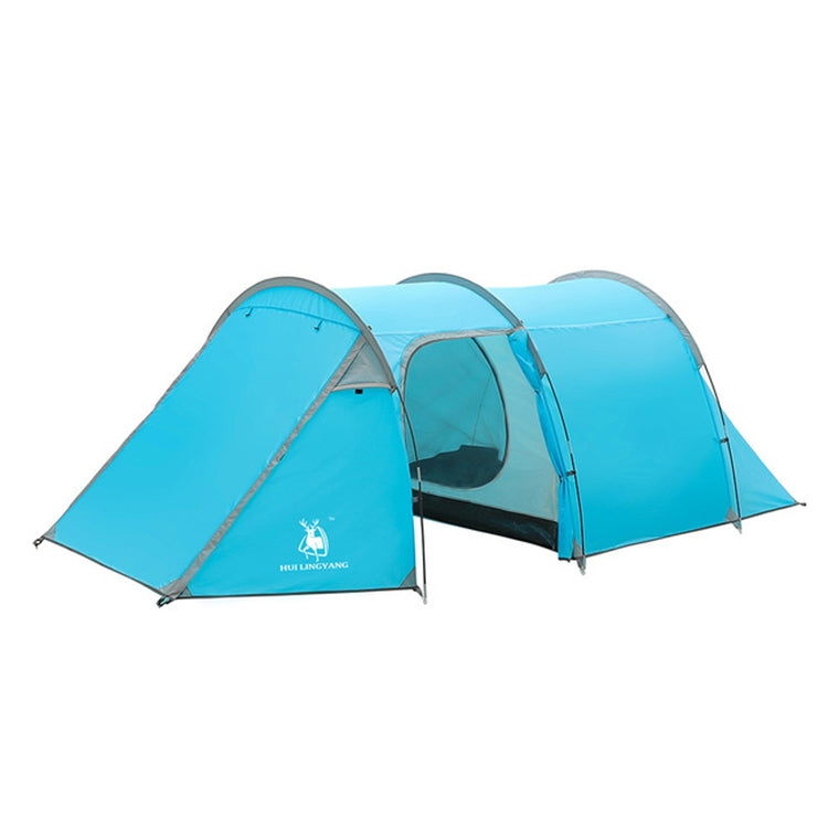 HUILINGYANG Outdoor Camping Double-layer One-bedroom One-bedroom Tunnel Shape Rainproof Camping Tent, Size: 425x200x130cm