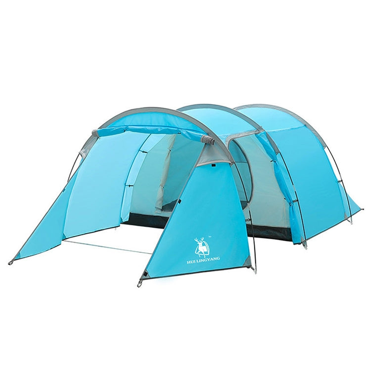 HUILINGYANG Outdoor Camping Double-layer One-bedroom One-bedroom Tunnel Shape Rainproof Camping Tent, Size: 425x200x130cm