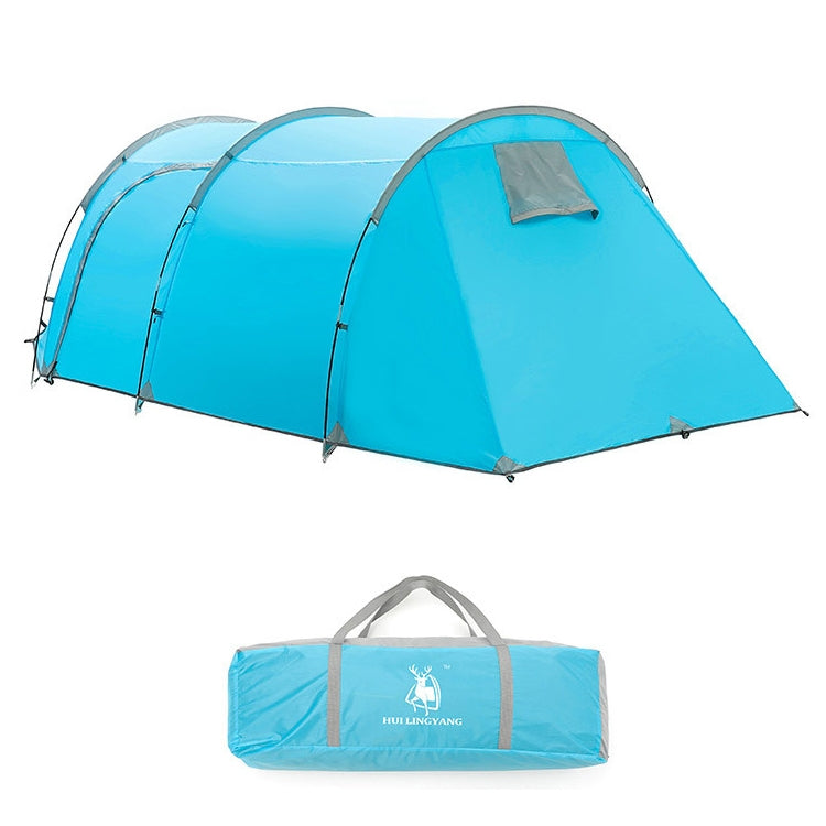 HUILINGYANG Outdoor Camping Double-layer One-bedroom One-bedroom Tunnel Shape Rainproof Camping Tent, Size: 425x200x130cm