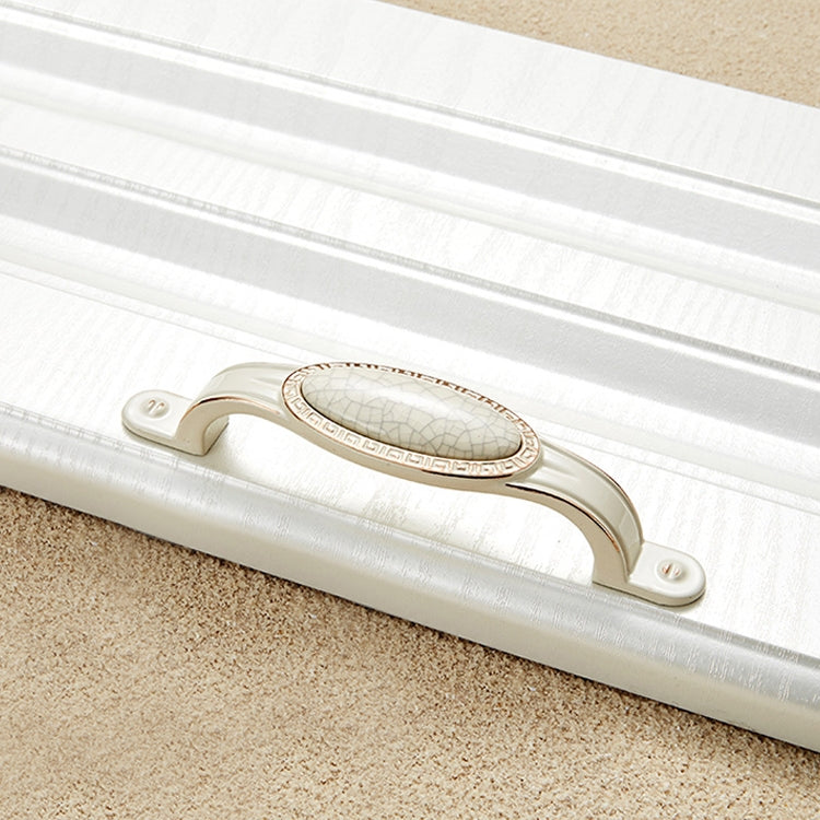 5 PCS 5008-96 Ivory White Crack Cabinet Drawer Zinc Alloy Ivory White Jade Handle