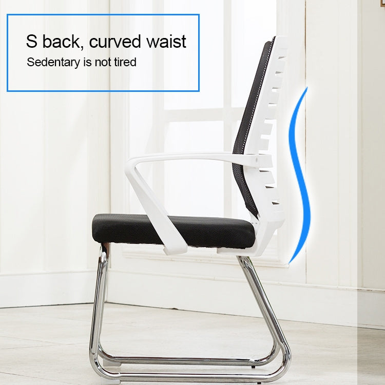 Home Leisure Computer Chair Office Staff Conference Chair White Frame Fixed Chair