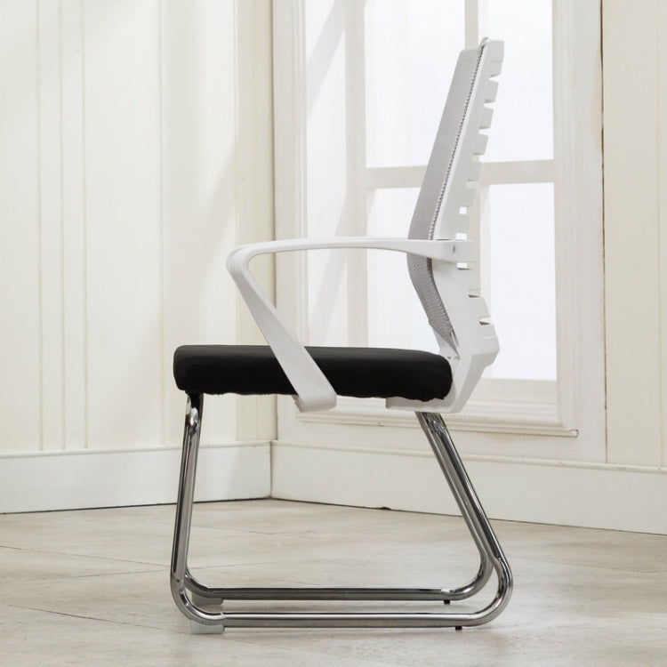 Home Leisure Computer Chair Office Staff Conference Chair White Frame Fixed Chair