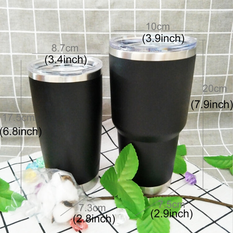 887ml European and American Style Stainless Steel Car Cup, Random Color Delivery