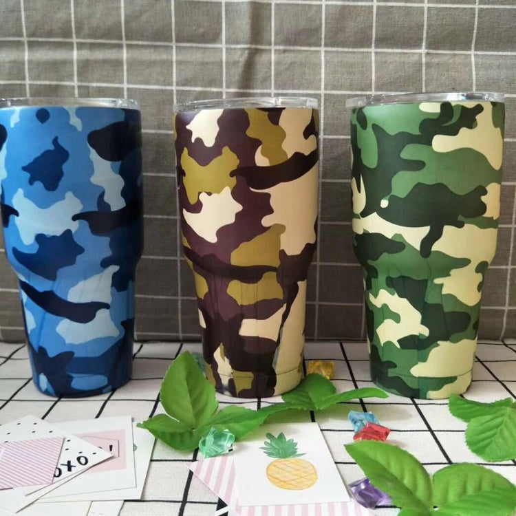 887ml European and American Style Stainless Steel Car Cup, Random Color Delivery