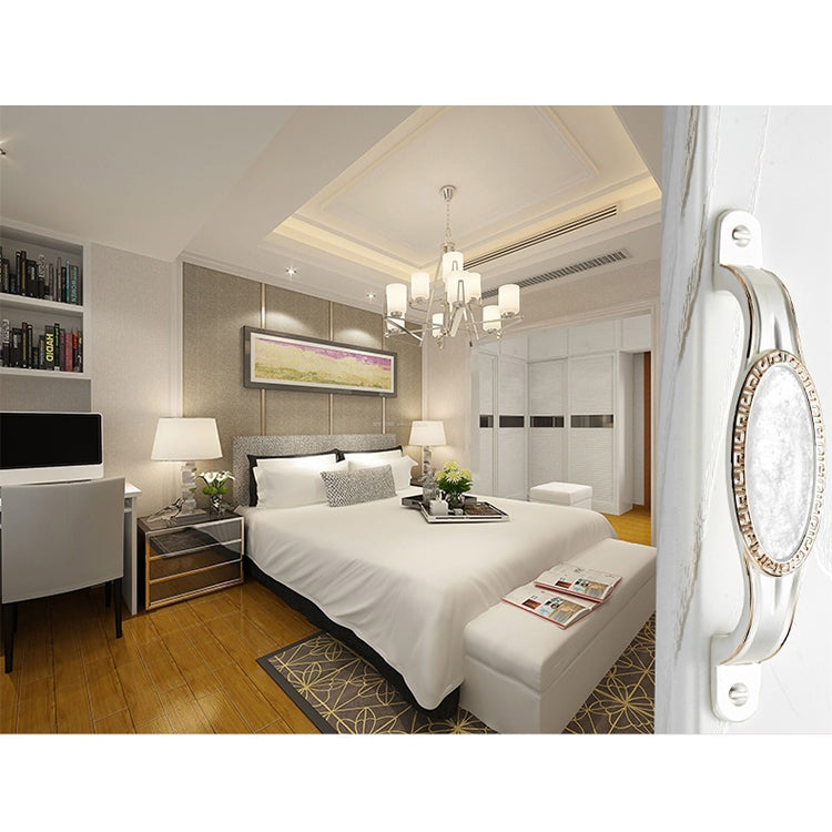 3 PCS 5008-128 Ivory White Marble Cabinet Drawer Zinc Alloy Ivory White Jade Handle