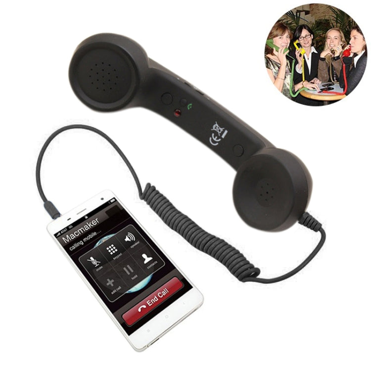 3.5mm Plug Mic Retro Telephone Anti-radiation Cell Phone Handset Receiver