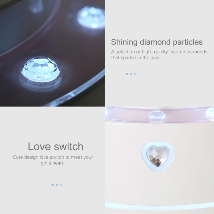 Diamonds Humidifier Desktop Car Night Light USB Sprayer Automatic Alcohol Sprayer, Capacity: 260mL, Battery Version