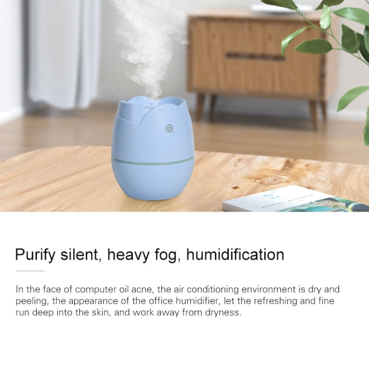 Rose Humidifier USB Mini Desktop Office Air Purifier Automatic Alcohol Sprayer with Night Light, Capacity: 50mL