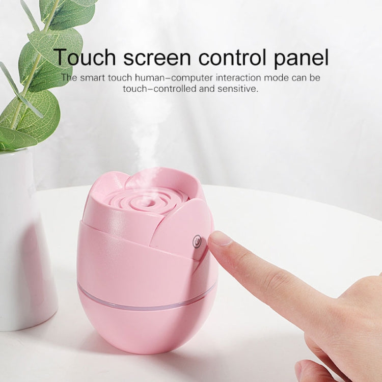 Rose Humidifier USB Mini Desktop Office Air Purifier Automatic Alcohol Sprayer with Night Light, Capacity: 50mL