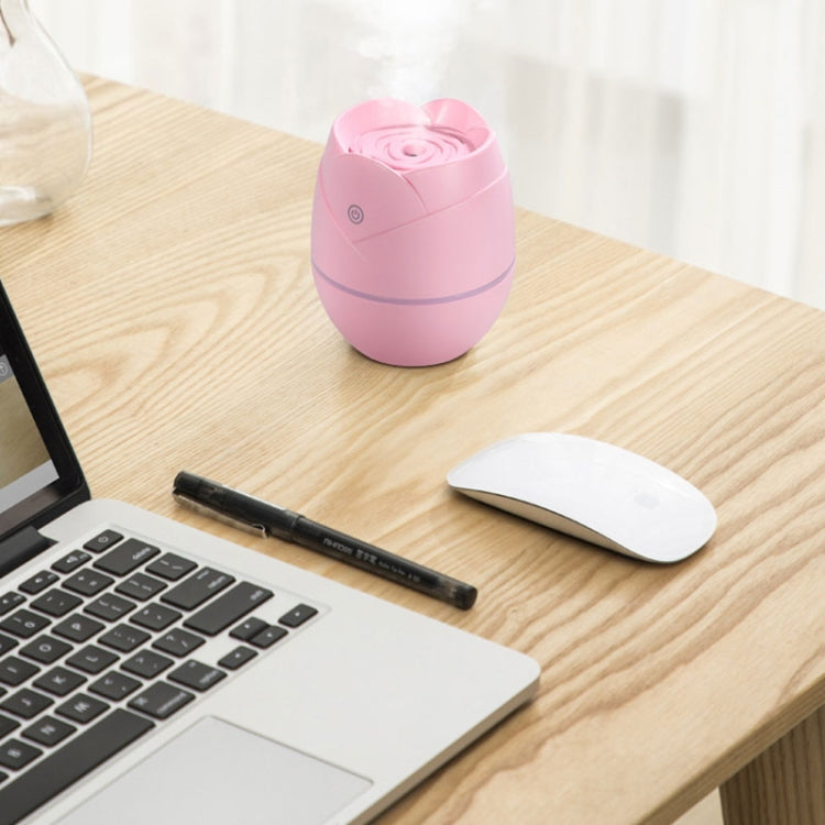 Rose Humidifier USB Mini Desktop Office Air Purifier Automatic Alcohol Sprayer with Night Light, Capacity: 50mL