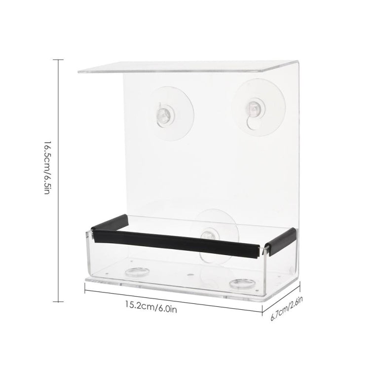 Creative Transparent Plexiglass Square Box Bird Feeder