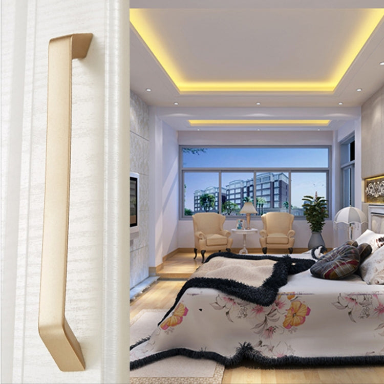 2 PCS 9008-224 Modern Simple Cabinet Door Handle Drawer Wardrobe Zinc Alloy Handle(Gold)