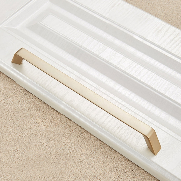 9009-224 Modern Simple Cabinet Door Handle Drawer Wardrobe Zinc Alloy Handle(Gold)