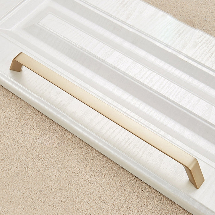 9009-256 Modern Simple Cabinet Door Handle Drawer Wardrobe Zinc Alloy Handle(Gold)