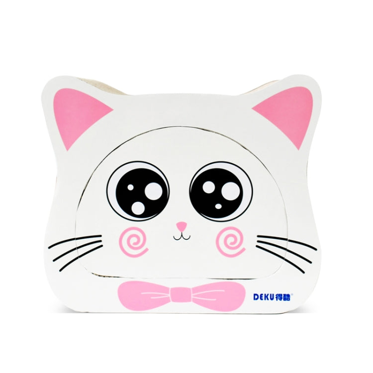 2 in 1 Ox-eyed Cathead Corrugated Paper Cat Scratch Board Cat Grinding Claw Toy