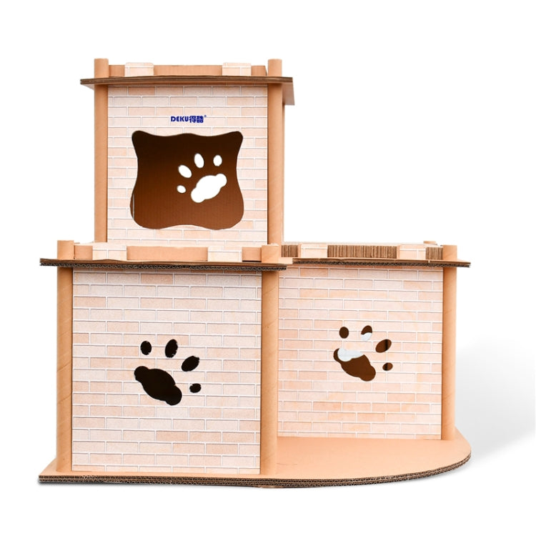 CP-178 Printed Cat Villa Corrugated Paper Cat Scratch Board Cat Litter Grinding Claw Toy