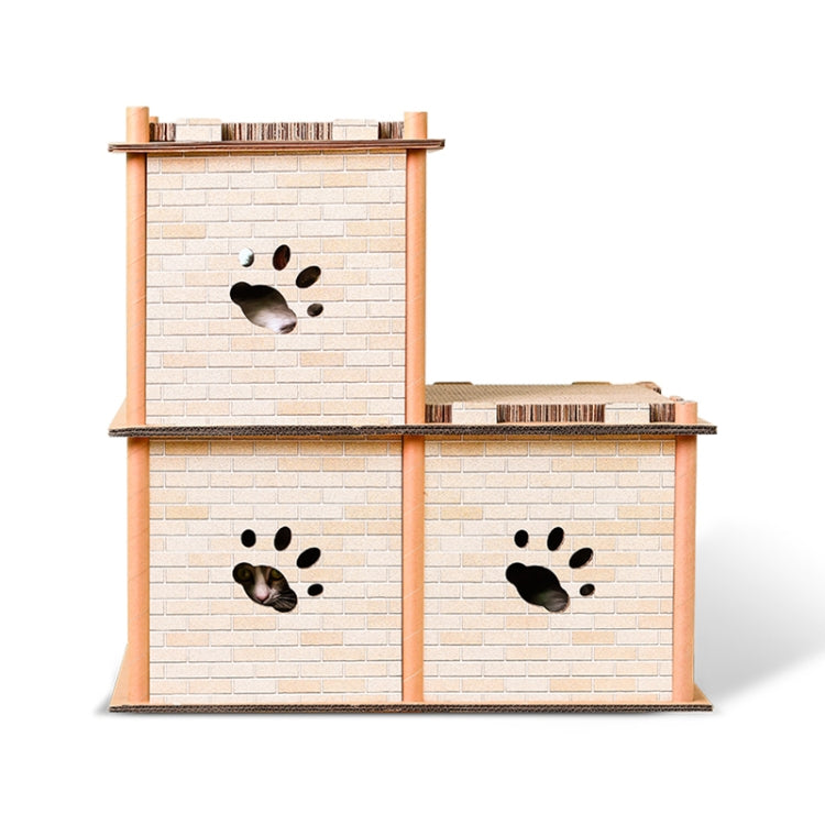 CP-178 Printed Cat Villa Corrugated Paper Cat Scratch Board Cat Litter Grinding Claw Toy