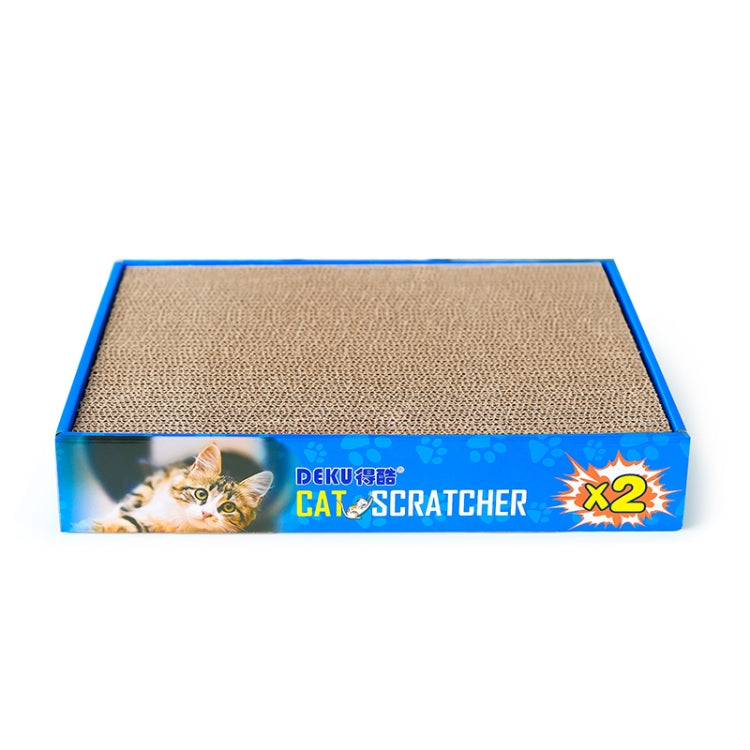CP-047 2 in 1 Square Flatbed Shaped Corrugated Paper Cat Scratch Board Cat Grinding Claw Toy