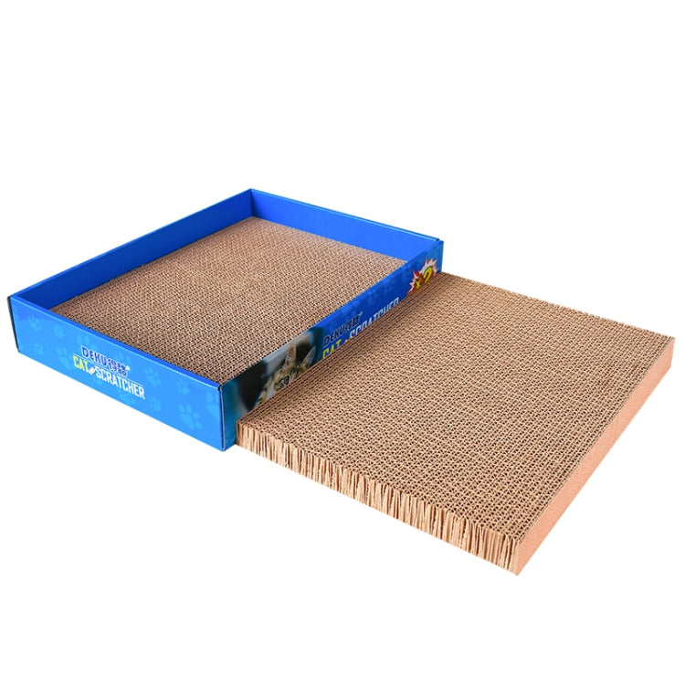 CP-047 2 in 1 Square Flatbed Shaped Corrugated Paper Cat Scratch Board Cat Grinding Claw Toy