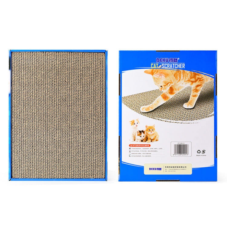 CP-047 2 in 1 Square Flatbed Shaped Corrugated Paper Cat Scratch Board Cat Grinding Claw Toy