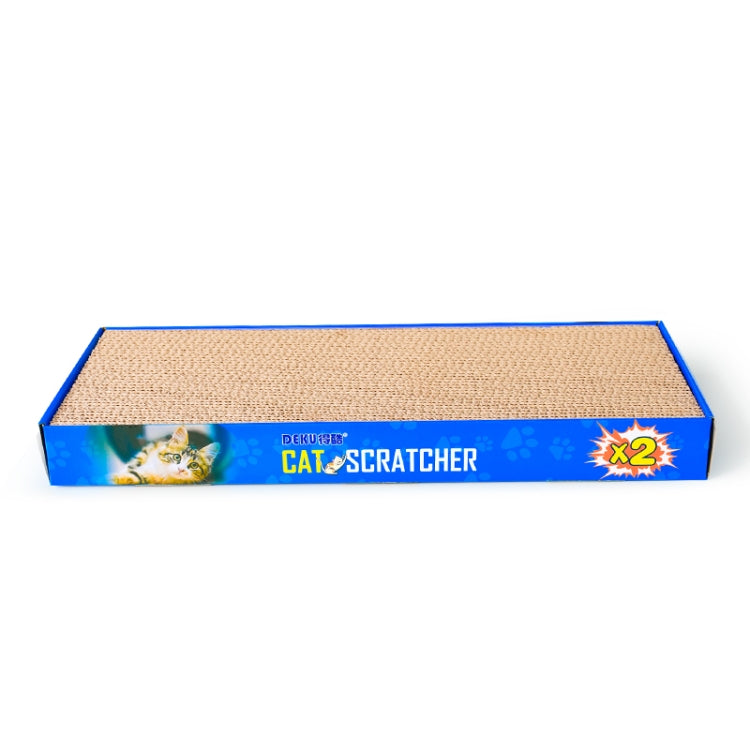 CP-047 2 in 1 Rectangle Flatbed Shaped Corrugated Paper Cat Scratch Board Cat Grinding Claw Toy