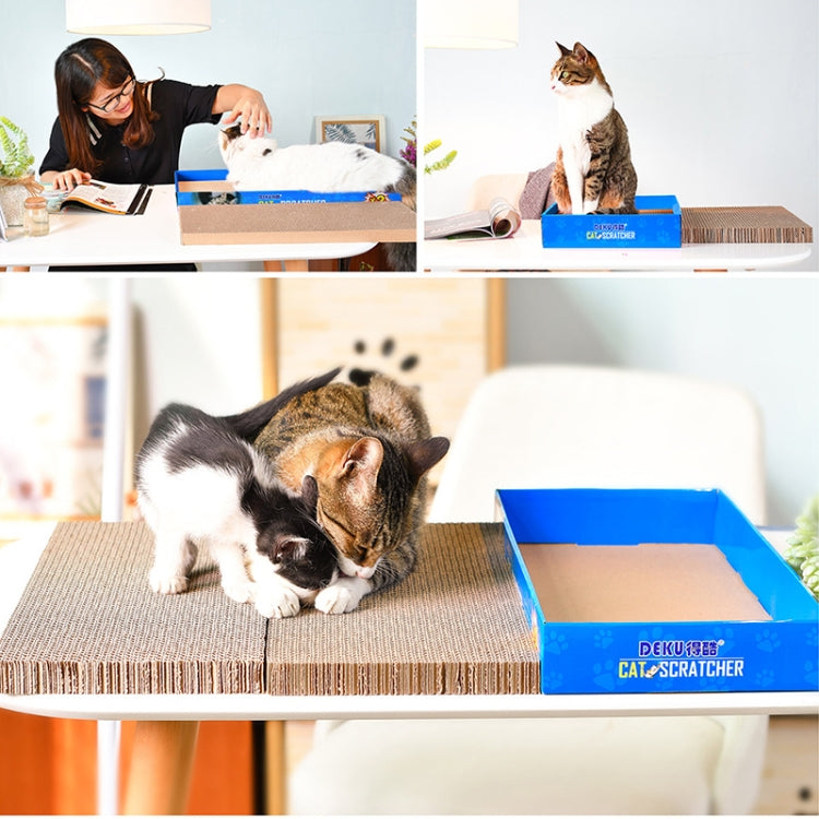 CP-047 2 in 1 Rectangle Flatbed Shaped Corrugated Paper Cat Scratch Board Cat Grinding Claw Toy