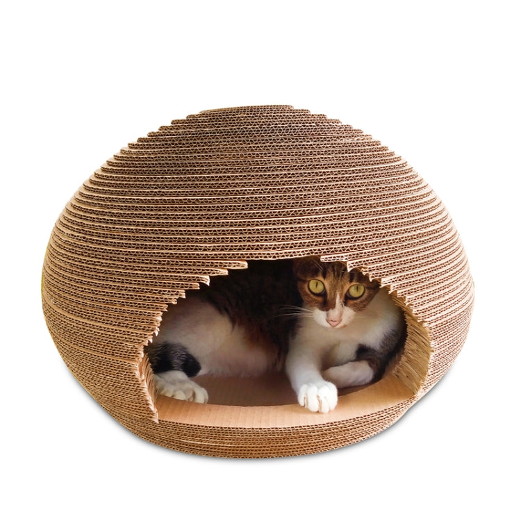 CP-091 Ball-shaped Corrugated Paper Cat Scratch Board Cat Litter Grinding Claw Toy