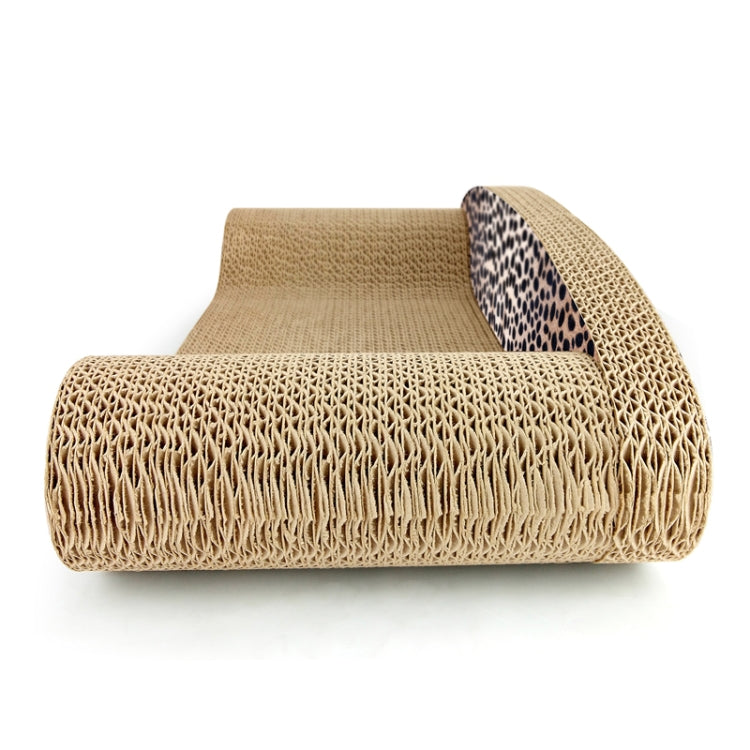 CP-016 Leopard Sofa Corrugated Paper Cat Scratch Board Grinding Claw Toy, Size: 60.5x28.2x14cm