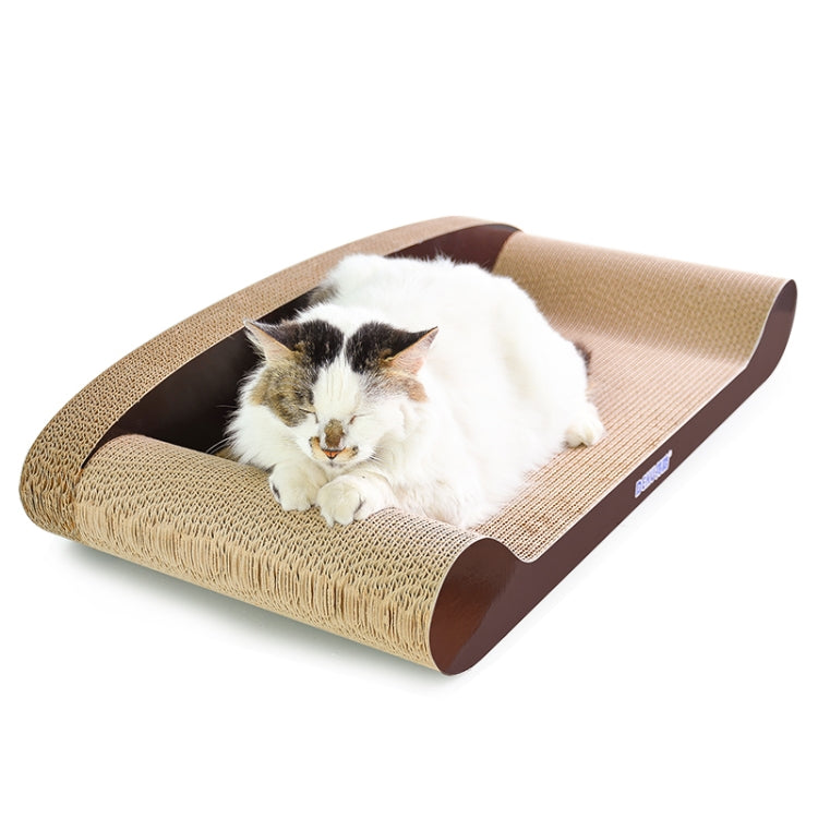 CP-016 Cat Sofa Corrugated Paper Cat Scratch Board Grinding Claw Toy, Size: 60.5x28.2x14cm(Coffee)