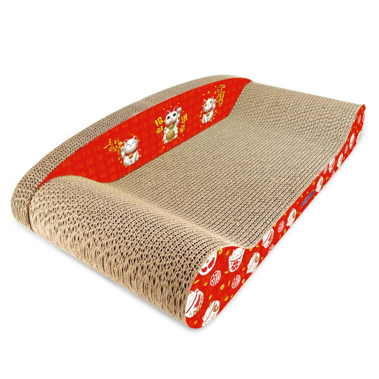 CP-016 Celebration Sofa Corrugated Paper Cat Scratch Board Grinding Claw Toy, Size: 60.5x28.2x14cm
