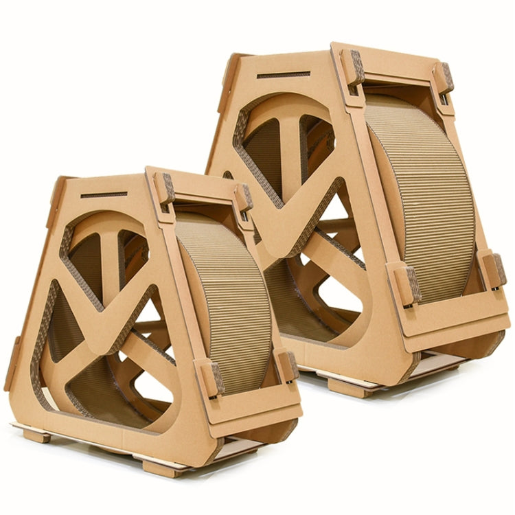Water Wheel Ferris Shaped Cat Climber Corrugated Paper Cat Scratch Board Grinding Claw Toy, Size: 61x58x29cm