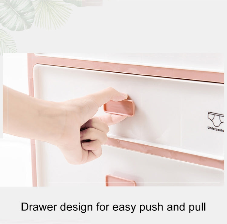 4 Layer Underwear Storage Box Plastic Drawer Home Organizer for Small Clothing and Objects