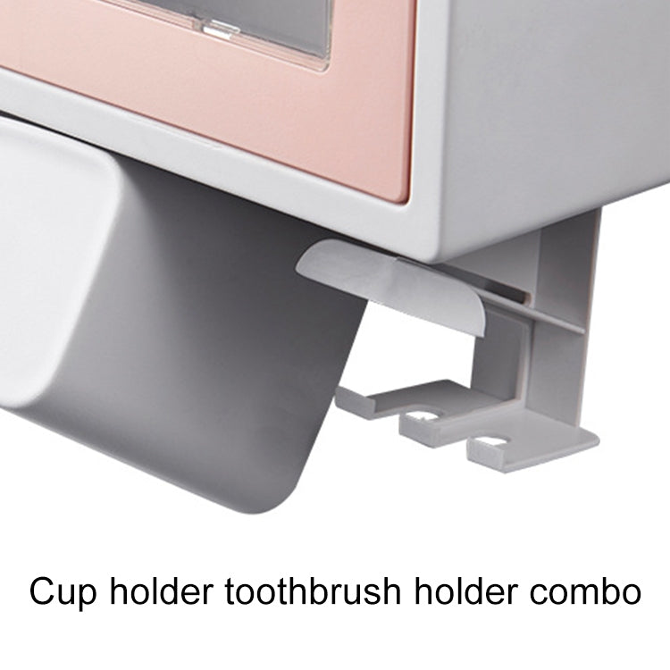 Bathroom Wall Hanging Small House Toothbrush Holder Toiletries Storage Shelf