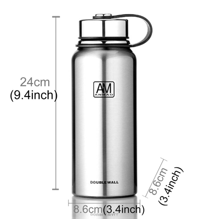 800ml Outdoor Vacuum Stainless Steel Heat Insulation Cup Portable Large Capacity Sports Bottle