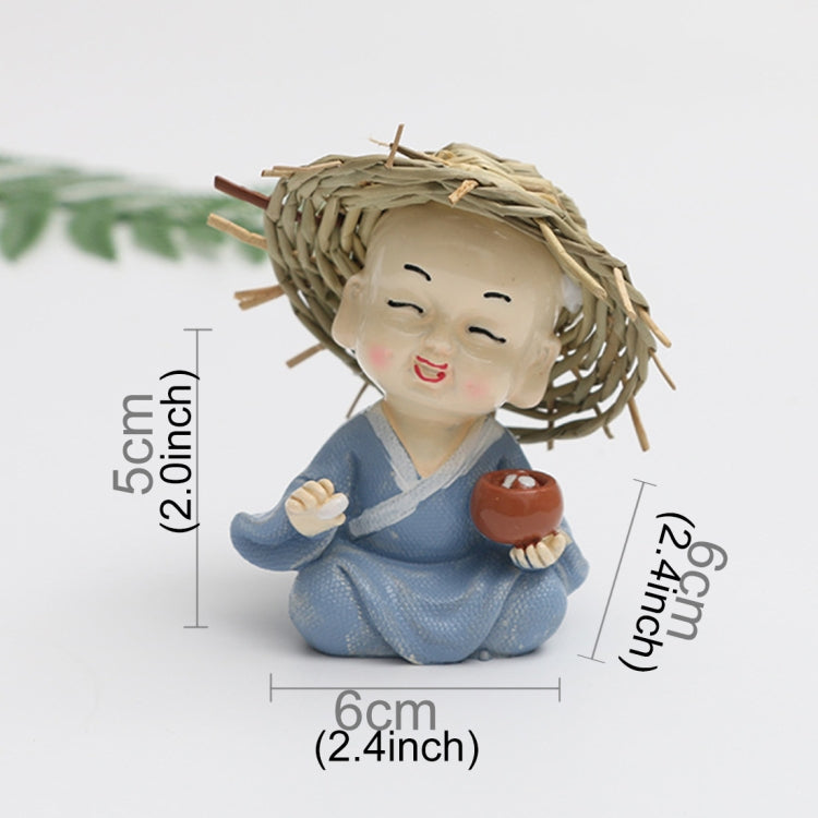 Creative Cute Cartoon Monk Resin Ornaments Child Birthday Gift, Random Style Delivery