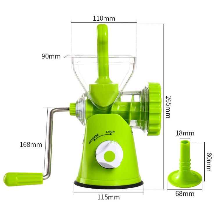 B266 Household Stainless Steel Manual Meat Grinder(Green)