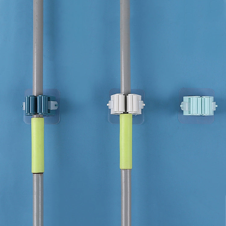 2pcs Wall-mounted Mop Storage Hooks No-stick Stick Kitchen Bathroom Brush Storage Tools