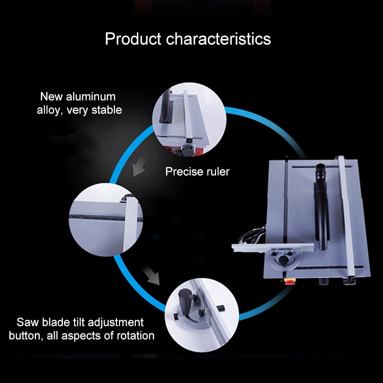 8 inch Household Sliding Wood Table Saw Electric DIY Wood Circular Saw, 24 Tooth Saw Blade