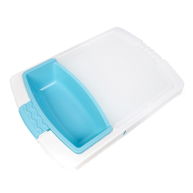 Multi-functional Plastic Cutting Board Fruit Vegetable Drain Basket(Blue)