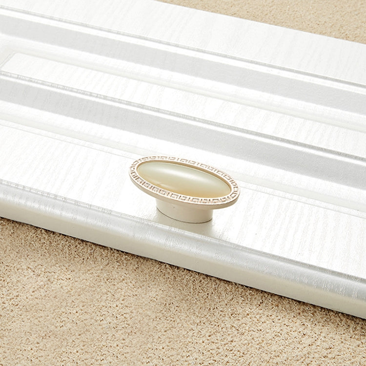 5 PCS 5008-single Ivory White Beige Jade Cabinet Drawer Zinc Alloy Ivory White Jade Handle