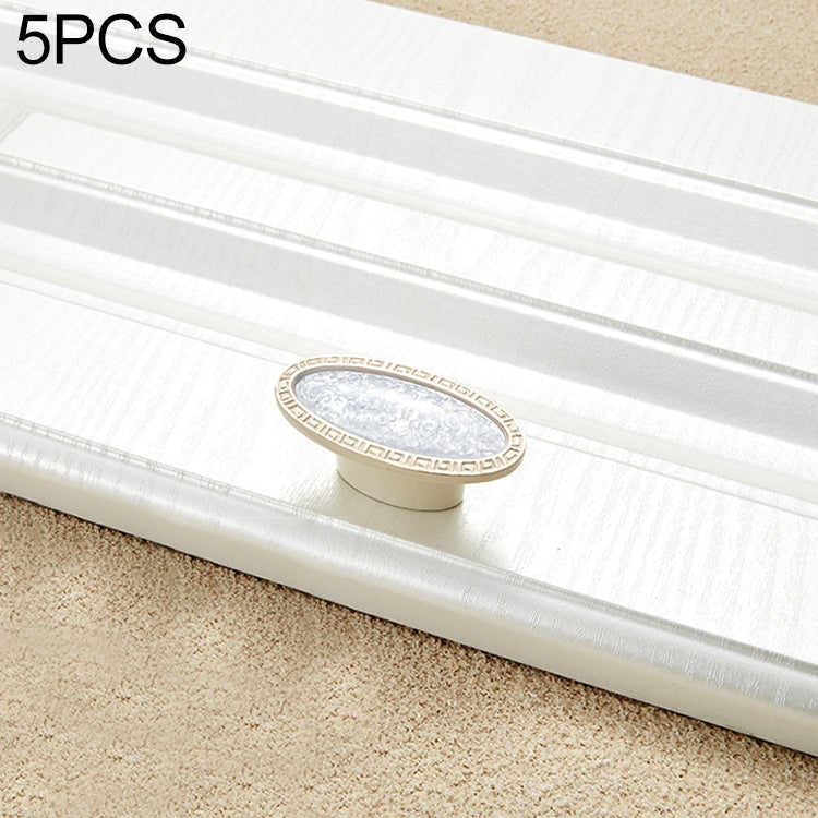 5 PCS 5008-single Ivory White Pearlescent Jade Cabinet Drawer Zinc Alloy Ivory White Jade Handle